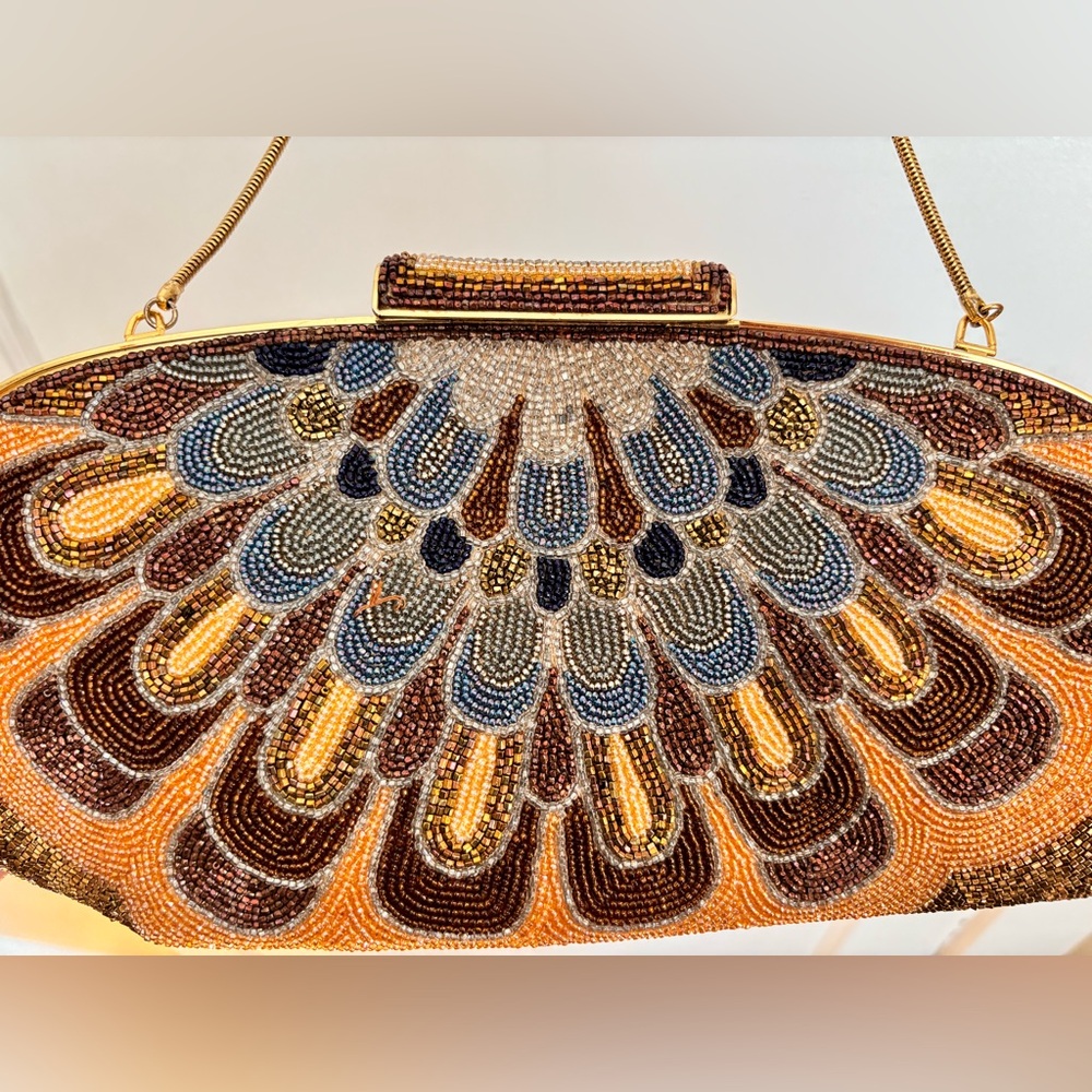 Vintage Glass Beaded Purse (Clutch or Shoulder Bag)